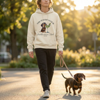 Hoodie – Pawtini Club Dackel-Martini Print – Bio-Baumwolle – Boxy Fit